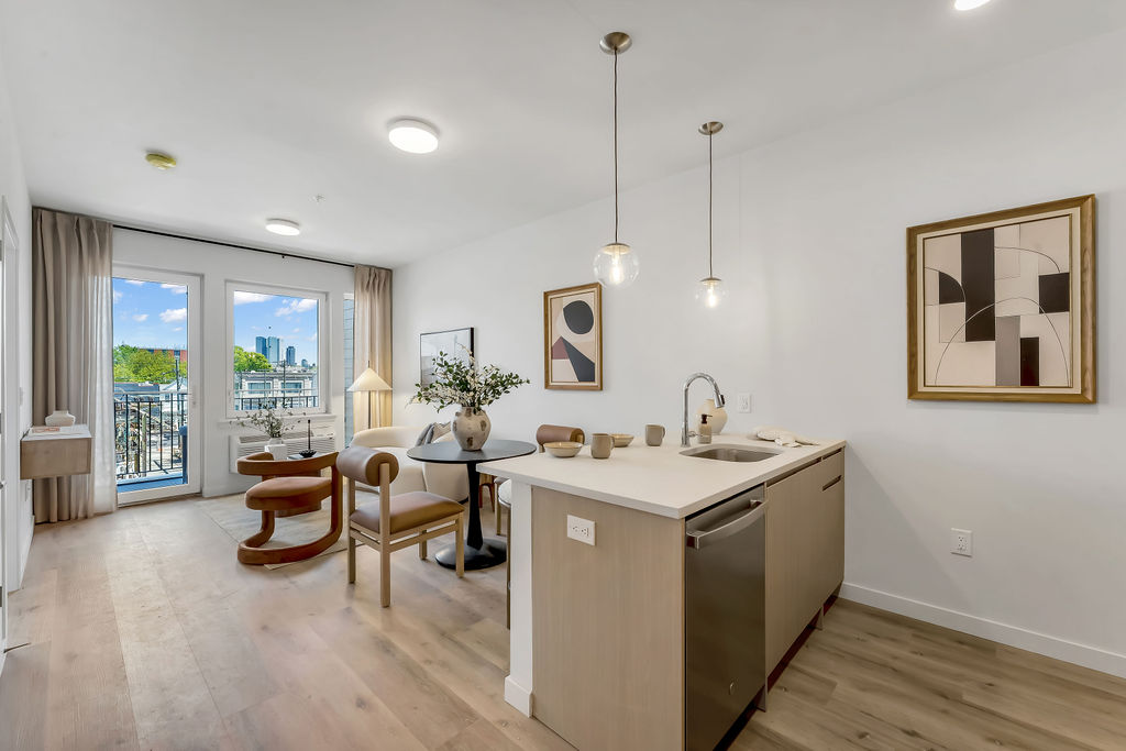 Kitchen island with view