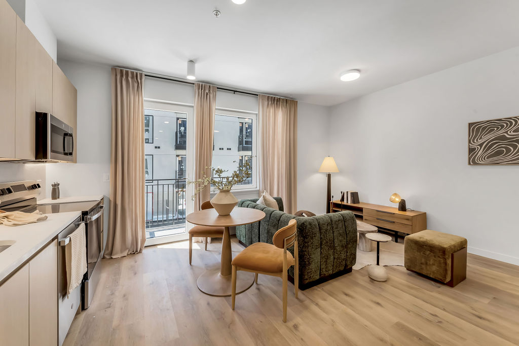 Living area with dining