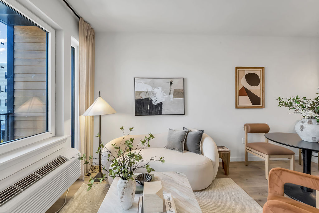 Sofa and window
